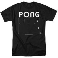 Atari - Pong Screen -  Unisex Short Sleeve Children's T-shirt - Black 110
