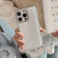 Ins simple flower for iPhone Apple 16/17pro mobile phone case 15 water condensation 13 Epoxy 14 fresh 12 IPhone17ProMax