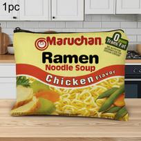 1pc Maruchan Ramen Noodle Soup Chicken Flavor Instant Noodles Snack Bag Fun Makeup Toiletry Organizer for Men Women