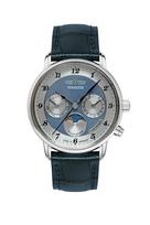 Unisex Watch Zeppelin Friedrichshafen Quartz 5 ATM Water Resistant Mineral Glass Blue Dial Stainless Steel [ZEPPELIN] 8537-3 [Used] mėlyna