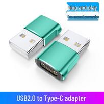 Mini Aluminum USB Male to Type-C Female Adapter - Compact Cross-Border Hot Seller sidabras