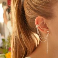 Ausų segtukas Madingas auskaras Ear Cuff Trendy Clip Cuff Clip Stud auskaras su kutais auskarai moterims auksas
