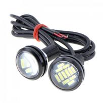 2/10 vnt. 23mm White Eagle Eye Light High Power 4014 12SMD 12V automobilio rūko DRL lemputė Atbulinės eigos atsarginė stovėjimo signalinė lempa 2PCS