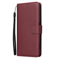 Atverčiamas piniginės dėklas, skirtas Xiaomi Redmi 10A 10C 9 9A 9C 9T 8 8A 7 7A Note 11 Pro 11S 10 Pro 10S 9 Pro 9S 8 Pro 8T 7 Pro odinis dėklas Redmi Note 8(8 2021) vyno raudonos spalvos
