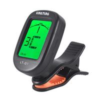 LINGTING LT-01 Mini Clip-On skaitmeninis elektroninis imtuvas, 360 laipsnių pasukamas su 2 foninio apšvietimo LCD ekranu juoda