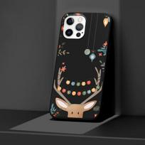 Telefono dėklas Apple iPhone 14 11 13 Pro Max 12 Mini Xr 7 8 +Se 2020 Xs 6 6s Plus 5 5s Kalėdų Naujųjų Metų dovanos Elk Sniego danga iPhone 14 Pro Max black