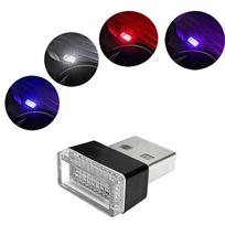 2vnt Mini USB LED naktiniai žibintai automobilio salono atmosferos lempa, automobilių apdaila, aplinkos apšvietimas LED neoninės lemputės automobilių prekės 2pcs Red light black