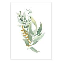 Plakatas su palmių lapais Monstera drobės tapyba Šiaurės šalių sienų meno spaudinių augalas Modernus paveikslas svetainei ant sienos namų dekoras 21cm×30cm NoFrame