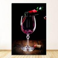 Plakatas Šiuolaikinės drobės meno baras Restoranas Virtuvė Sienų apdaila Valgomasis Svetainės dekoras Raudonojo vyno stiklas Aliejiniai tapybos spaudiniai 21cm×30cm NoFrame