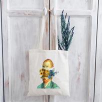 Van Gogh Shopping Bag Girls Harajuku Tote Bag Women Shoulder Bag Ulzzang Funny Large Tote Bag Student Canvas Bag Graphic 24*26cm