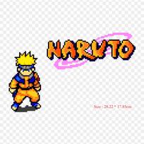 Naruto Pixel Art  šilumos perdavimo pleistras  pasidaryk pats  Plaunami marškinėliai Džinsų apdaila Buitinė lygintuvas ant aplikacijos yellow