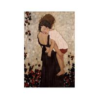 Mother Hold Child by Gustav Klimt Drobės Plakatai Abstraktūs paveikslai Spaudiniai Sieniniai Dailės Cuadros svetainės dekoravimui Be rėmelių 20x30cm