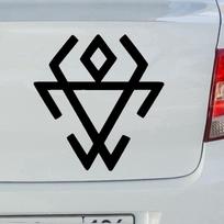 Tri mishki HZX1387 Chernobog Slavic God simbolis automobilio lipdukas Vinilo lipdukai Vandeniui atsparus lipdukas ant automobilio kėbulo galinio lango Width 10cm -S