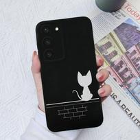 Dėklas, skirtas Samsung Galaxy S22 S23+ S20 S21 Plus Ultra S 20 21 mielas katės pelėdos raštas, apsauginis skystas kvadratinis silikoninis dėklas, buferiai, skirti Samsung S23 Fundas Samsung Note 10 Lite