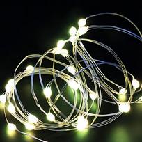 LED styginiai žibintai 1/2/3/5/10/20/30M baterija varinė viela girlianda lempa lauko vandeniui atsparus pasakų apšvietimas Kalėdų vestuvių vakarėlio dekoravimui 1m šilta balta spalva