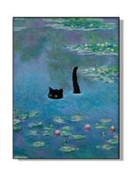Garsusis menas Gustavas Klimtas Bučinys Van Gogh Monet Waterlelija Juoda katė Plakatai Drobės Tapyba Juokingi gyvūnai Sienos Menas Kambario namų dekoras 21x30cm No Frame