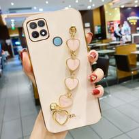 Prabangus Fashion Plating Love Heart apyrankės grandinės dėklas, skirtas Xiaomi Redmi 10C 9C NFC 10A juostos dangtelis ant Xiomi Redmi 9A T 9AT Redmi9c redmi 10