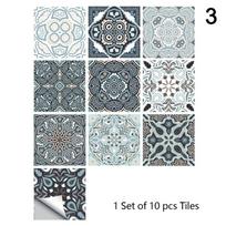 10 vnt sienų lipdukai tapetai PVC atsparus vandeniui ir alyvai atsparus kontaktinis popierius, lipnus virtuvės viryklės stalviršiams namų dekoravimui 10x10cmx10pcs