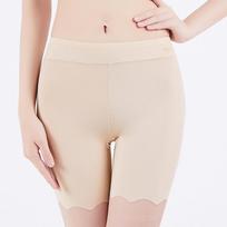 Flarixa Seamless Ice Silk Apsauginiai šortai moterims Didelio dydžio saugos kelnės Vasariniai šortai aukštu juosmeniu po sijonu Boxer Kelnaitės 4XL M smėlis