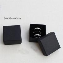 Juodo popieriaus pakuotės dėklas, žiedas, karoliai, auskarai, apyrankės, papuošalai, dovanų dėžutės dekoras A:5×5×3cm black