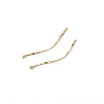 2/10 vnt Vario raštuotas S formos pakabukas, skirtas „pasidaryk pats“ papuošalams gaminti amatų aksesuarams 1.2x30mm 2pcs