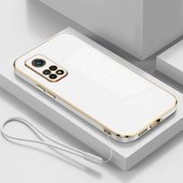 Dėklas Xiaomi 10T Xiaomi Mi 10T Pro 5G Telefonui M2007J3SG M2007J3SY M2007J17C Prabangus Kvadratinis Cinkuotas Atsparus Smūgiams Galinis Dangtelis Xiaomi 10T&Case & Strap sniego baltumo spalva