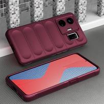 KEYSION smūgiams atsparus dėklas, skirtas Realme GT 3 240W Neo 5 neslystas minkštas silikoninis telefono dangtelis, skirtas OPPO Realme GT Neo 3T 2 2T 2 Pro for Realme GT 2 vyno raudonos spalvos