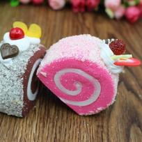 1vnt Mini Simulation Cream Cake šaldytuvo magnetas virtuvei rožinė