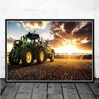 Šiuolaikinis filmo traktorius Ūkio pramonė Drobės tapyba Plakatas Spaudos technika Sienos menas Paveikslas svetainei Namų dekoravimas Cuadros 21cm×30cm NoFrame