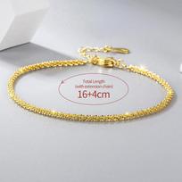 GRA putojanti 925 sterlingų sidabru dengta 18k aukso apyrankė moterims sužadėtuvių pagrindinėms vakarėliams dailūs papuošalai Silver white