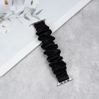 Elastinė guminė apyrankė „Apple Watch“ apyrankei (44 mm, 40 mm, 42 mm, 41 mm, 38 mm, 45 mm, 49 mm), iWatch moterims (9, 8, 7, 6, 5, 4, SE). 38mm 40mm 41mm juoda