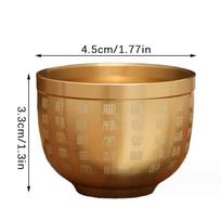 Dubenėlio lobis vario baseino turtas, siūlantis gerus statulėlės pinigus, laimę, sėkmę Shui Feng porsperity Lucky dubenys Kinijos auksinis žalvaris 4.5cm beige
