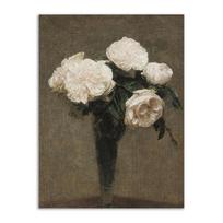 Retro tapyba prancūziška flora, vintažinis plakatas ir spaudiniai Viktorijos laikų natiurmortas, gėlių drobė, tapyba rožė Decoraiton svetainė 21x30cm No Framed