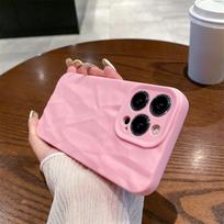 iPhone 15 14 13 12 Mini 11 Pro XS Max X XR SE 7 8 Ledų Matinis Raukšlėtas Minkštas Telefono Dėklas Apsauginis Minkštas Galinis Dangtelis iPhoneX rožinė