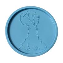 Human Body Tea Tray Coaster Mold Silicone Epoxy Resin Coaster Mold Used to Make Artificial Agate Pieces Coasters 1