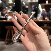 Nerūdijančio plieno mažas apvalus šaukštas kavos šaukštas medaus maišymo šaukštas buitinis šaukštas prieskonių šaukštas ledų desertinis šaukštas 1pcs