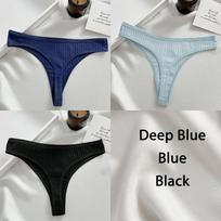 FINETOO 3 vnt./rinkinys G-string medvilniniai moteriški apatiniai kelnaitės T-string moteriški apatiniai drabužiai Seksualios kelnaitės Kelnaitės Mergaitės Intymūs drabužiai T-string S-XL S(P)&SET gray