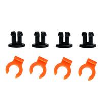 4 poros PTFE Bowden vamzdžio jungtys 4 mm pneumatinės gnybto jungtys 3D spausdintuvo priedams oranžinė