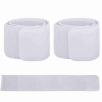 Soccer Shin Guard Fixed Bandage Tape Fastener Shinguard Adjustable Elastic Sports Strap(White)