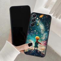 Graffiti Cat dėklas, skirtas iPhone Samsung A55 S24 FE S25 Xiaomi Redmi Note 13 Pro 14C Huawei Honor Realme smūgiams atsparus telefono buferis nuo įbrėžimų matinis dangtelis Samsung Galaxy S9 Plus juoda