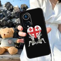 Georgia Grunge Flag Case For Honor X8a X9a X6a X7a X6 X7 X8 X9 X9b X8b Honor 70 50 90 Lite Magic 5 6 Pro Cover Honor 8X white