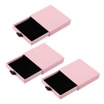 3Pcs Cardboard Jewelry Boxes Drawer Type Lightweight Portable Jewelry Organizer Box for Bracelets violetinė