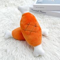 Čirškiantys pliušiniai žaislai šunims ir katėms, interaktyvūs vištienos kojelės ir morkos formos kramtalai Plush Toy gray