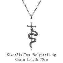 Padėkos dienos čokeriai Čokeris Drakonas Gyvatė Anime 45cm Ar 70cm Ilgio Grandinėlė Karoliai Prekės Moteriškas Čokeris A03-1pcs-54x17mm 45cm chain