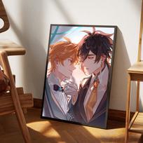 Genshin Impact Game Anime Anime Posters Sticky HD Quality Poster Wall Art Painting Study Wall Decor 21cm×30cm NoFrame gray