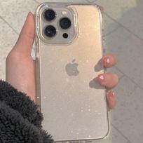 Blizgus skaidrus dėklas telefonui iPhone 11/12/13/14/15/14PRO   : Lygus ir atsparus nešvarumams iPhone 16 Pro