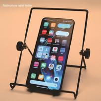 Sulankstomas Nešiojamas Mobiliojo Telefono ir Planšetinio Kompiuterio Stovas su Geležinės Vielos Trikampio Dizainu