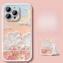 Aliejinė tapyba Gėlių jūra Tinka iPhone16 iPhone 15 dėklas Nematomas laikiklis 14 Minkštas silikonas 13promax Huawei Huawei nova 8