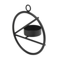 Žvakidė Juoda Moderni Minimalistinė Metalinė Apvali Sieninė Žvakidė Sienos Dekoracija Dovana