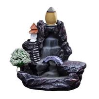 Atgalinio srauto smilkalų degiklis Krioklio efektas Zen smilkalų laikiklis Alpinariumo krioklys Smilkalų kūgelių degiklis namams, biurui, meditacijai A